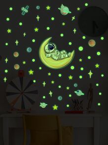 Hình dán phi hành gia in phát sáng - Nhiều màu - Xem 3