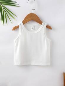 SHEIN Đứa bé trai Đã vá Túi Áo sơ mi & Quần short Với Áo ba lỗ - Nhiều màu - Xem 3