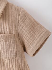 SHEIN Đứa bé trai Đã vá Túi Áo sơ mi & Quần short Với Áo ba lỗ - Nhiều màu - Xem 6