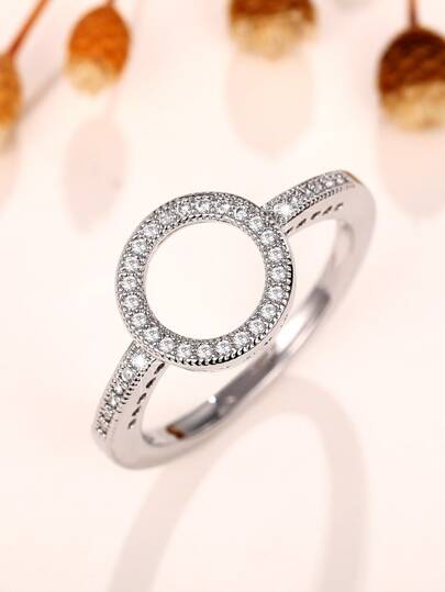 1 PC Fashion Cubic Zirconia Ring For Women For Wedding Engagement Party Jewelry Valentine's Day Gift Valentines,Mom,Mother,Mother's Day,Gift