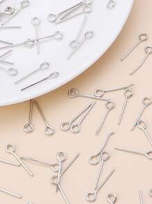 200入組眼睛別針平底適用於珠寶製作 - 銀色 - 查看 4