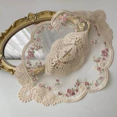 1 Thảm Thêu Hoa Nơi Trang Trí Nhà Vintage Để Bàn Placemat