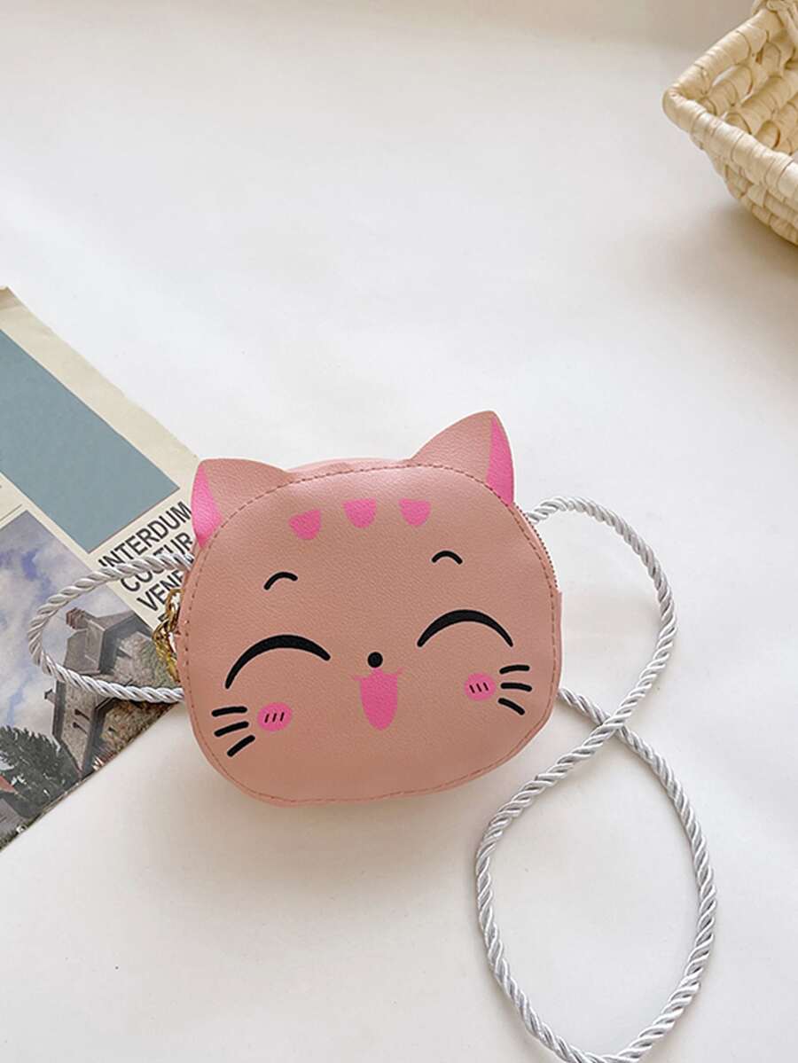 Girls Cat Design Novelty Bag - Pink - View 1
