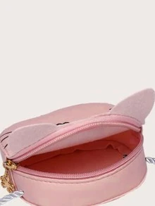 Girls Cat Design Novelty Bag - Pink - View 3