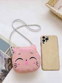 Girls Cat Design Novelty Bag - Pink - View 5