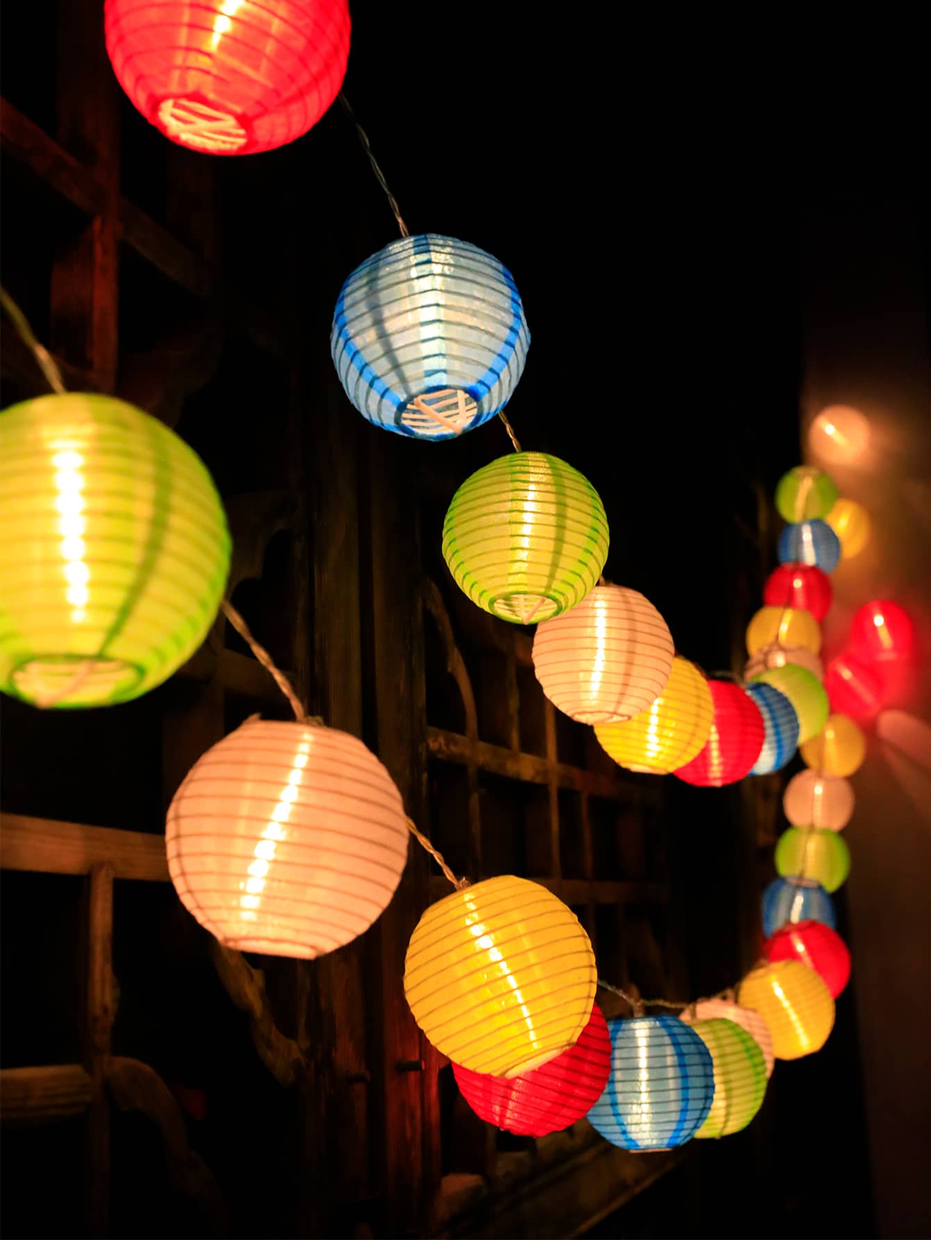 1pc 10/20 Led 2/3m Lantern Decor Decoration String Light - Yellow - View 1