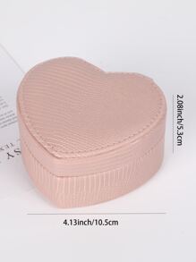 1個心形珠寶收納盒,情人節禮品 - 粉色 - 查看 2