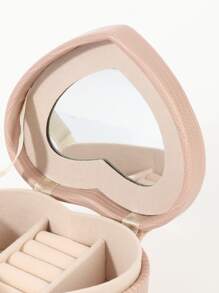 1個心形珠寶收納盒,情人節禮品 - 粉色 - 查看 3