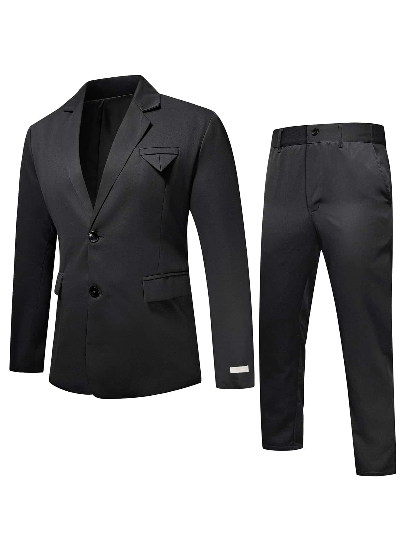 Manfinity Mode Men Single Breasted Blazer & Suit Trousers - Black - View 1