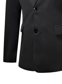Manfinity Mode Men Single Breasted Blazer & Suit Trousers - Black - View 3