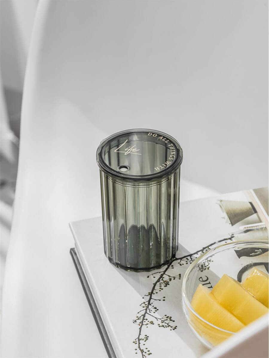 1 pieza Envase de moldadientes con estampado de slogan - Verde Oscuro - Ver 1