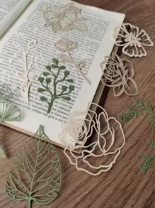 10pcs Plant Pattern Decorative Craft Paper Back To School - Multicolor - View 2