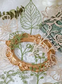 10pcs Plant Pattern Decorative Craft Paper Back To School - Multicolor - View 3