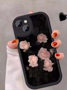 Funda para móvil floral - Negro - Ver 1