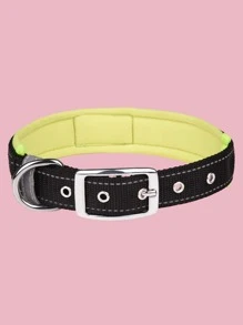 1pc Cartoon Dog Patch Detail Pet Collar - Green - View 2
