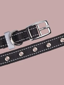 1pc Cartoon Dog Patch Detail Pet Collar - Green - View 3