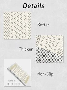 Geometric Pattern Bath Rug - Multicolor - View 6