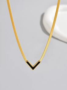 Letter Charm Necklace - Multicolor - View 2