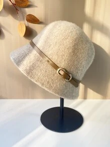 Belt Decor Bucket Hat - Beige - View 2