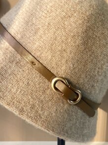 Belt Decor Bucket Hat - Beige - View 3