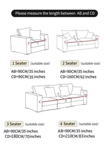 1入組幾何圖案沙發巾 - 藍色 - 查看 2