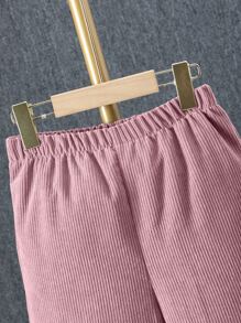Sparklyn Cô gái Tween Chi tiết về Flap áo có mũ Vải to sợi Áo khoác & Quần Without Tee - Bụi hồng - Xem 7