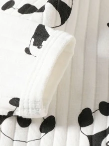 Đứa bé trai 2 Miếng In gấu trúc hoạt hình  Áo liền quần ngủ có chân - Nhiều màu - Xem 3