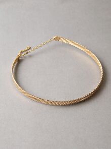 極簡風格鏈條樣式項鍊 - 金黃色 - 查看 5