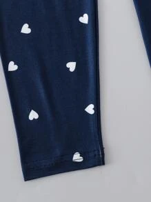 Girls Cartoon & Slogan Graphic Snug Fit PJ Set - Multicolor - View 4