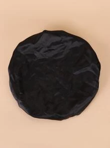 Solid Hair Bonnet - Black - View 2