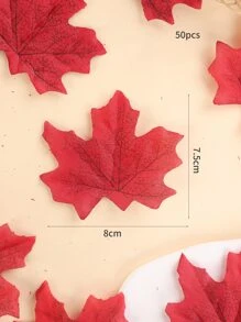 50pcs Maple Leaf Design Throwing Confetti - Multicolor - View 4