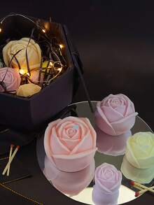 1 pieza Molde de silicona de bricolaje en forma de flor - Blanco - Ver 3