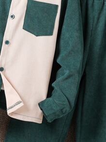 Boys Two Tone Pocket Patched Shirt & Trousers - Multicolor - View 5