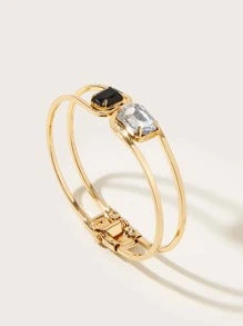 1pc Iron Alloy Curtain Holdback, Luxury Rhinestone Decor Curtain Buckle For Home - Multicolor - View 3