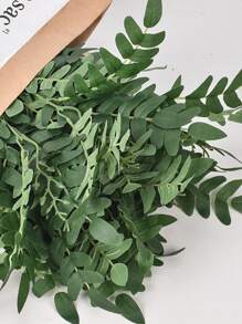 1pc Artificial Leaf, Green Faux Leaf Branch For Home Decor - Green - View 4