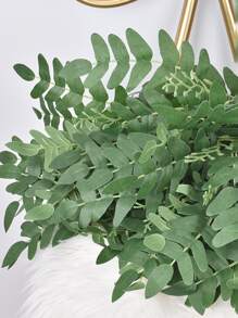 1pc Artificial Leaf, Green Faux Leaf Branch For Home Decor - Green - View 5