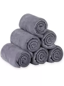 1pc Plain Hair Towel - Grey - View 1