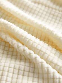 1 件纯色弹性玉米绒椅套，可拆卸座椅保护套，适合各种场合 - 白色 - 查看 7