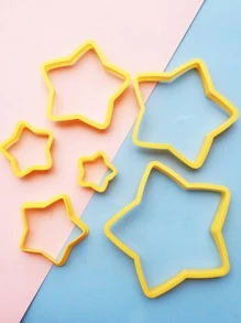 6入組聖誕星形餅乾模型切割刀 - 黃色 - 查看 4