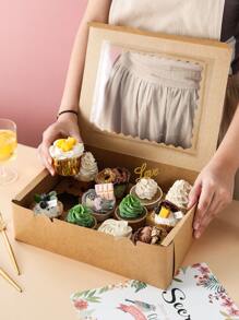 2入組多格蛋糕打包盒 - 卡其色 - 查看 1