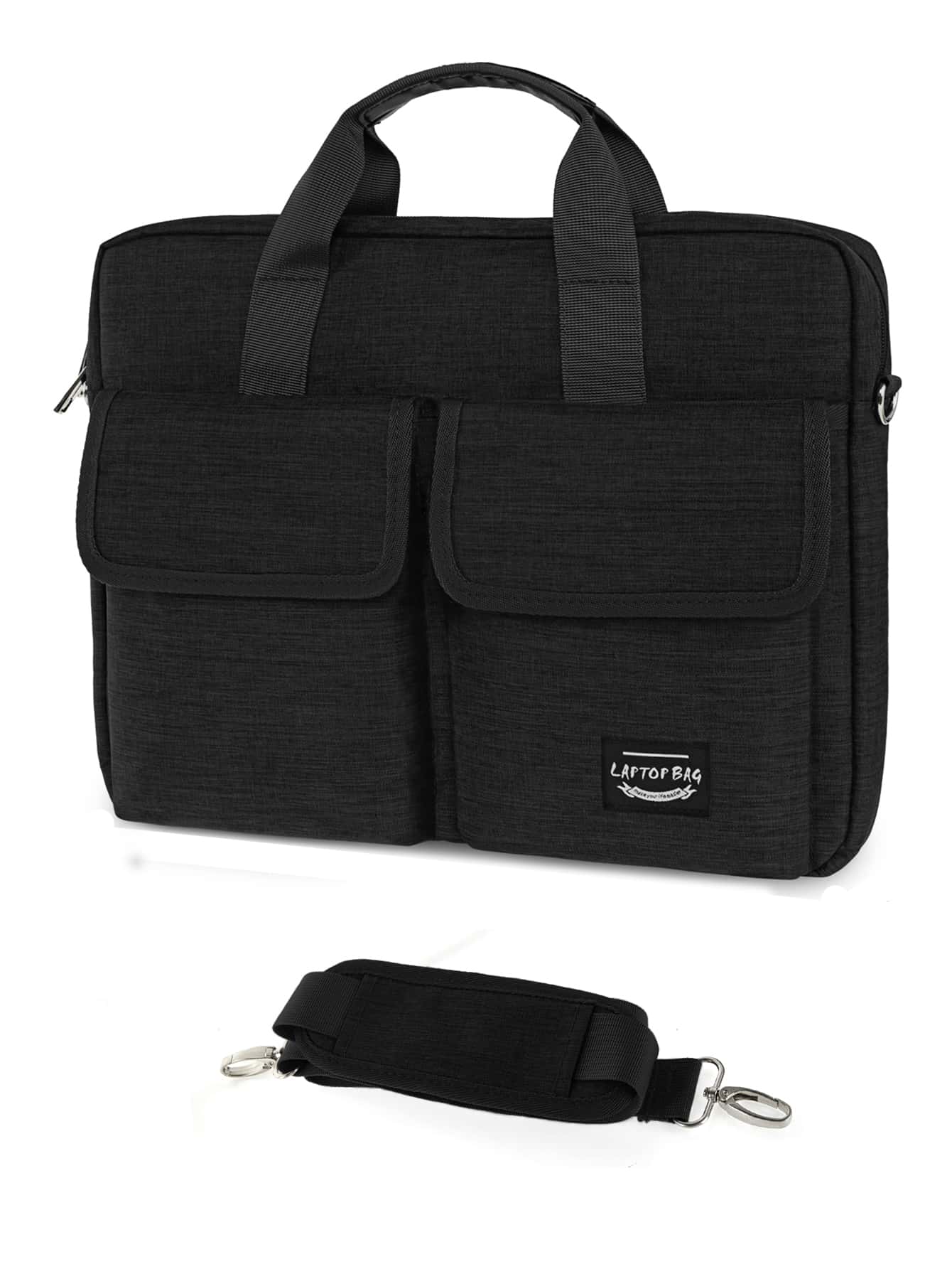 Men Letter Patch Decor Laptop Handbag Briefcase, Gift For Father