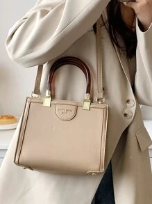 時尚素色難手提包適合女士帶大容量,合適的適用於派對和優雅場合