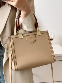 時尚素色難手提包適合女士帶大容量,合適的適用於派對和優雅場合