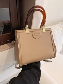 時尚素色難手提包適合女士帶大容量,合適的適用於派對和優雅場合