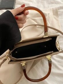 時尚素色難手提包適合女士帶大容量,合適的適用於派對和優雅場合