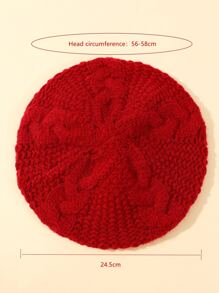 Boina unicolor flexible - Rojo - Ver 4