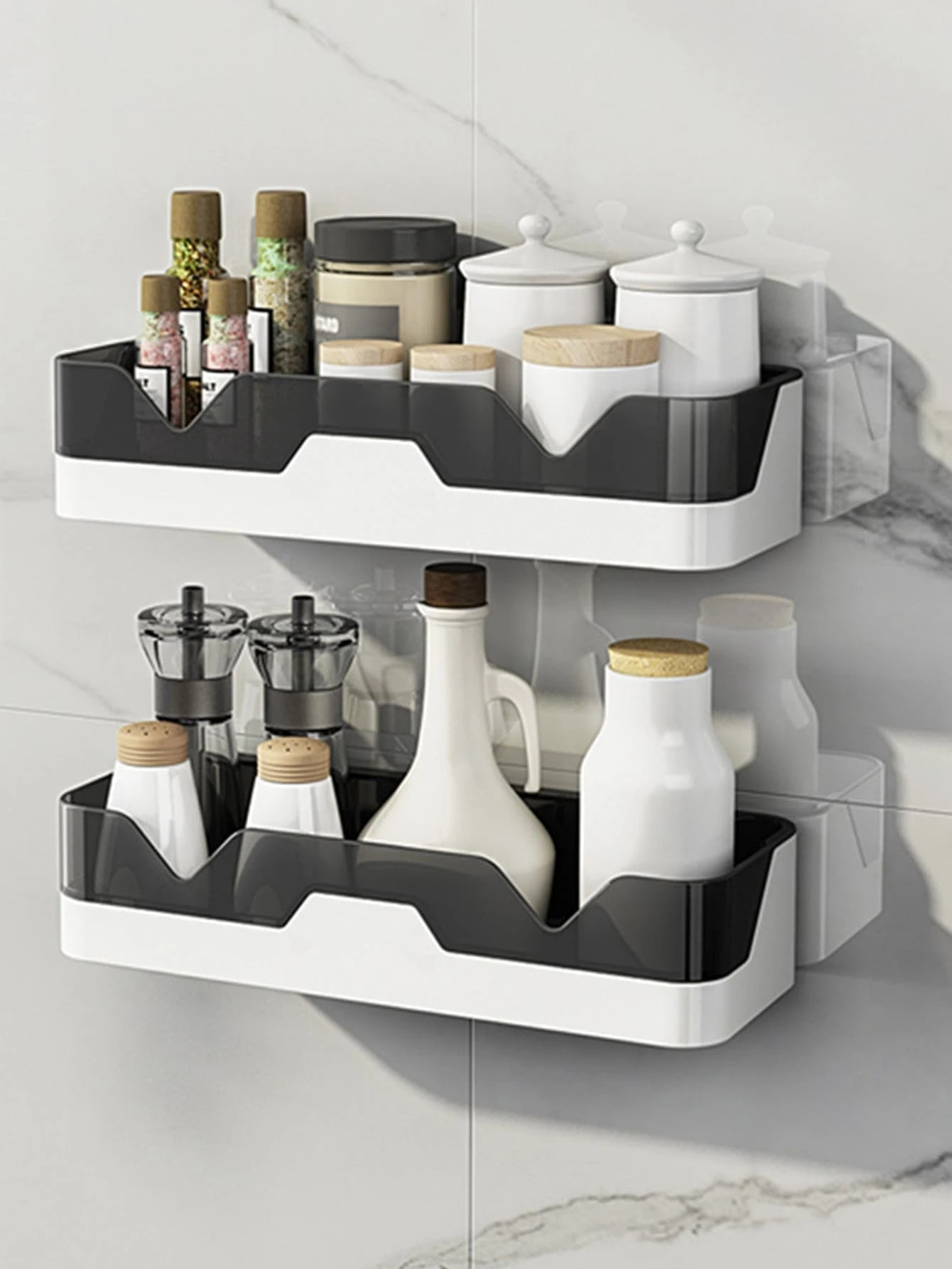 1件壁掛式香料存儲架 - 灰色 - 查看 1