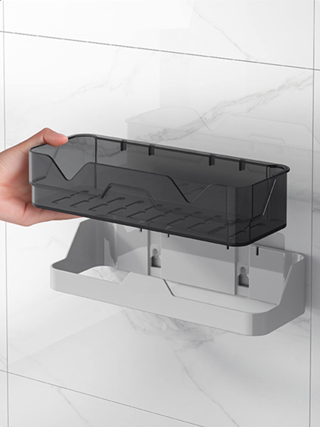 1件壁掛式香料存儲架 - 灰色 - 查看 3