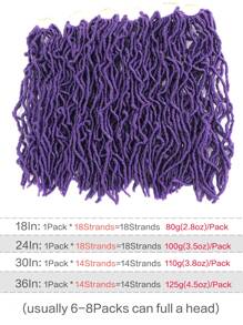 1 paquete de cabello trenzado púrpura suave Locs Crochet, de 18 a 36 pulgadas de largo, extensiones de cabello sintético Crochet Locs falsos/morados, regalos de Navidad (Púrpura#) - Ver 4