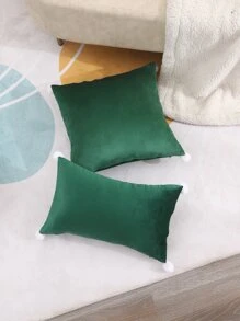 Miater 1入綠色球型毛絨枕套 - 綠色 - 查看 6